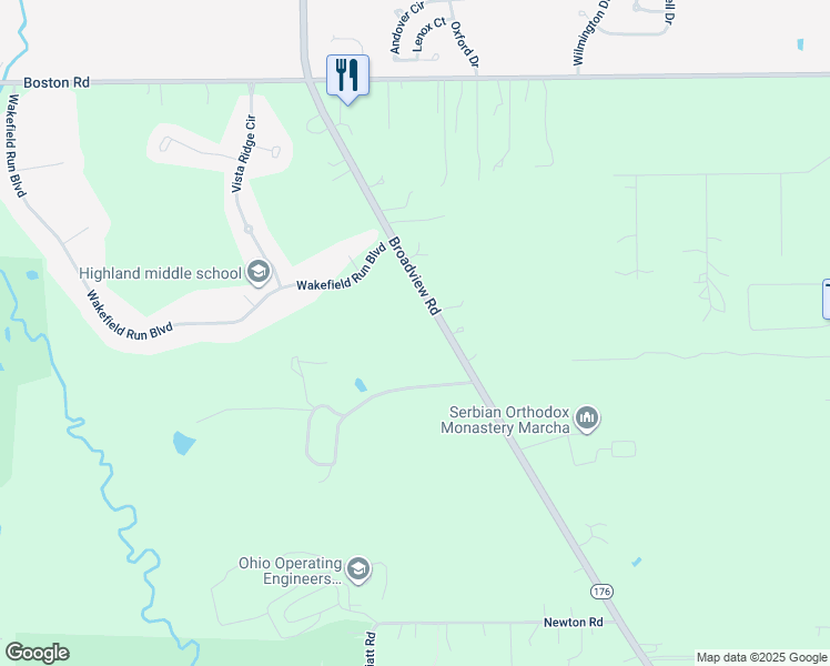 map of restaurants, bars, coffee shops, grocery stores, and more near 5282 Broadview Road in Richfield