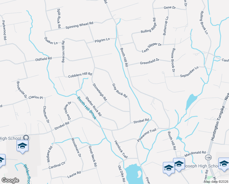 map of restaurants, bars, coffee shops, grocery stores, and more near 61 Gray Rock Road in Trumbull