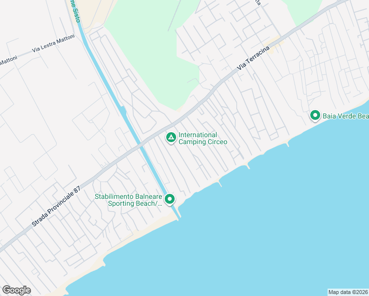 map of restaurants, bars, coffee shops, grocery stores, and more near 22 Traversa 20 Sinistra in Terracina