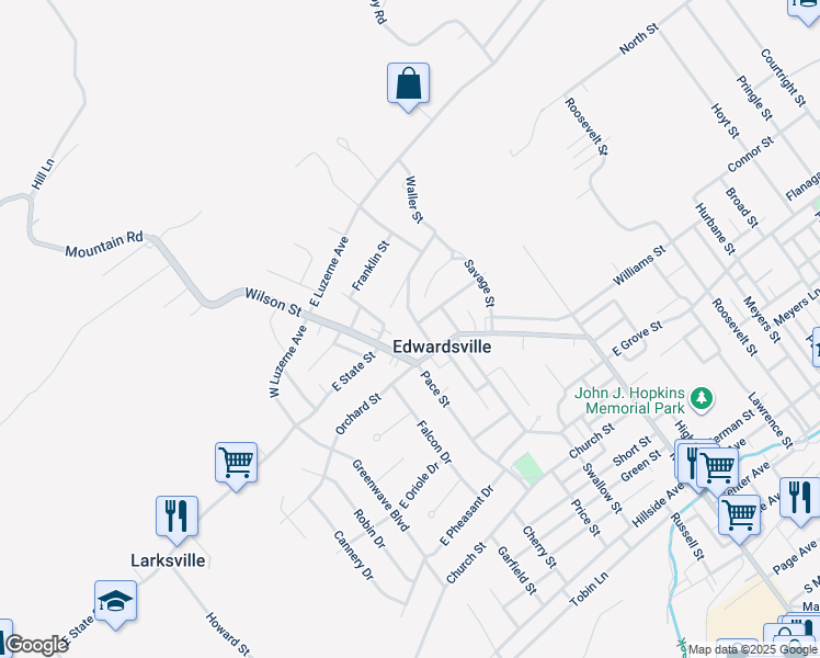 map of restaurants, bars, coffee shops, grocery stores, and more near 40 Arch Street in Kingston