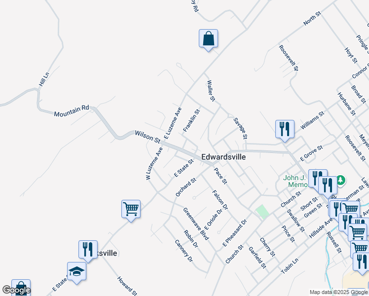 map of restaurants, bars, coffee shops, grocery stores, and more near 53 Wilson Street in Kingston