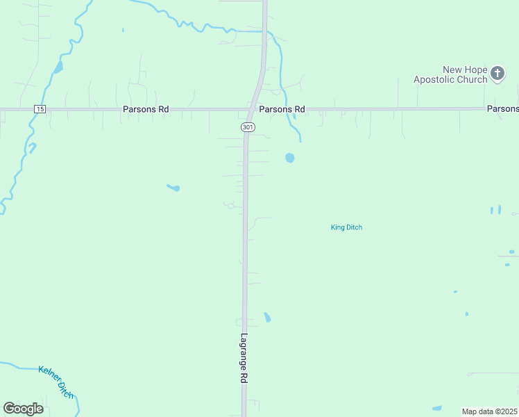 map of restaurants, bars, coffee shops, grocery stores, and more near 14809 Ohio 301 in LaGrange