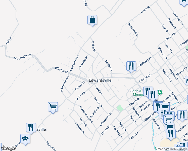 map of restaurants, bars, coffee shops, grocery stores, and more near 40 Arch Street in Kingston