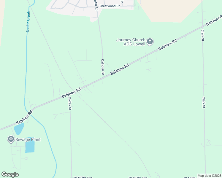map of restaurants, bars, coffee shops, grocery stores, and more near 6003 Belshaw Road in Lowell