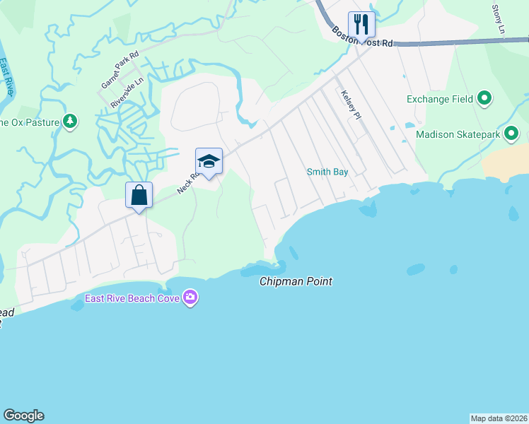 map of restaurants, bars, coffee shops, grocery stores, and more near 69 Twin Coves Road in Madison