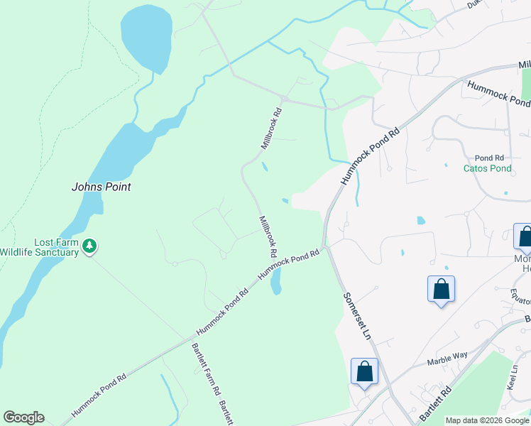 map of restaurants, bars, coffee shops, grocery stores, and more near 9 Millbrook Road in Nantucket