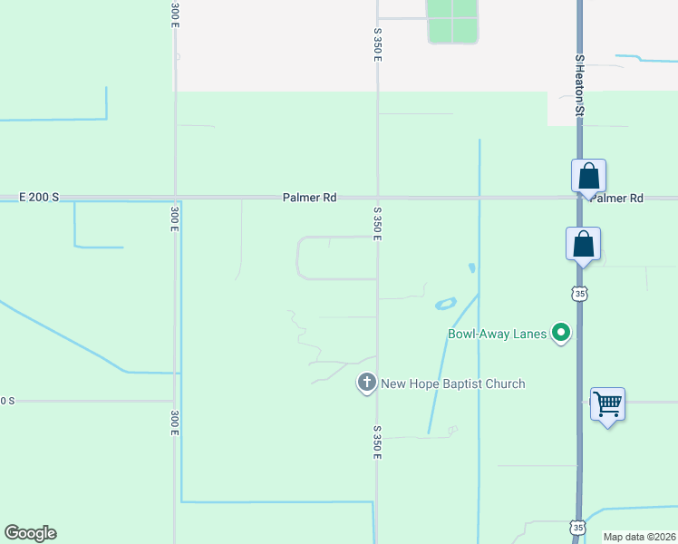 map of restaurants, bars, coffee shops, grocery stores, and more near 3420 E South Country Ln in Knox
