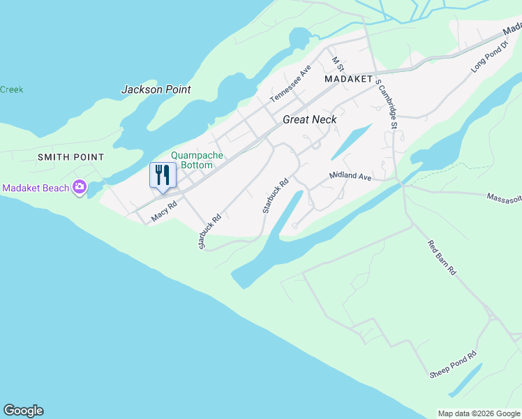 map of restaurants, bars, coffee shops, grocery stores, and more near 50 Starbuck Rd in Nantucket