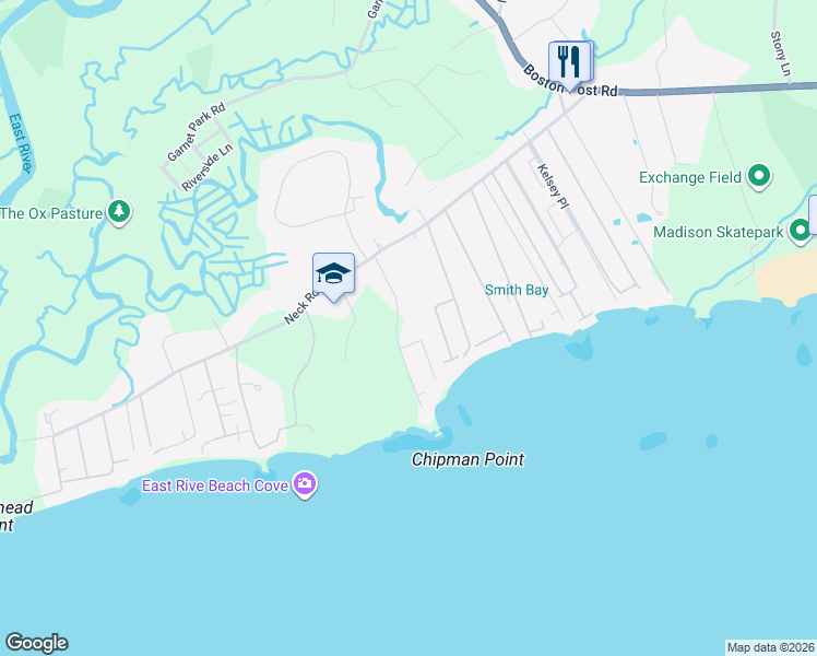 map of restaurants, bars, coffee shops, grocery stores, and more near 69 Twin Coves Road in Madison