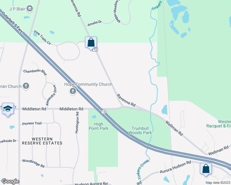 map of restaurants, bars, coffee shops, grocery stores, and more near 7730 Middleton Road Extension in Hudson