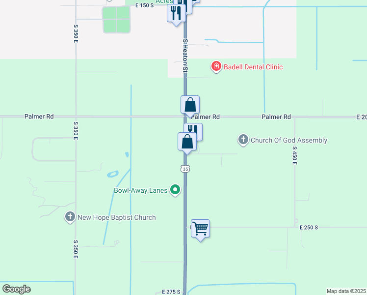 map of restaurants, bars, coffee shops, grocery stores, and more near in Starke County