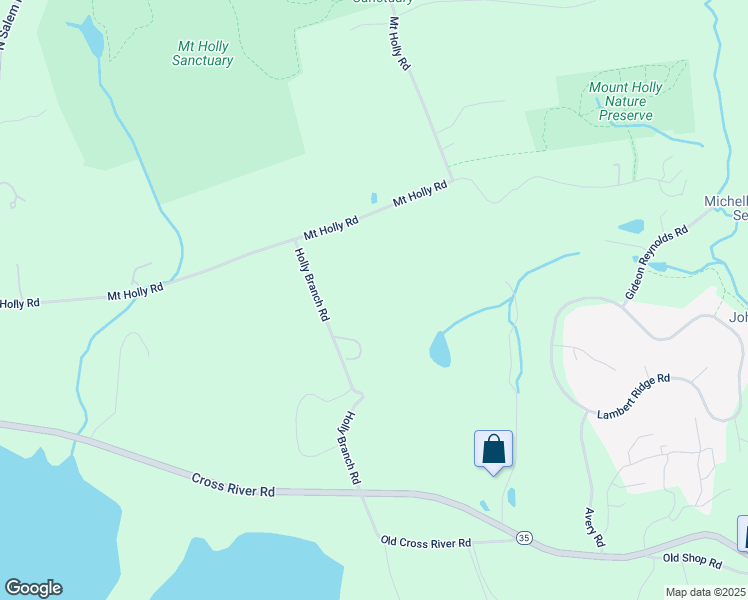 map of restaurants, bars, coffee shops, grocery stores, and more near 55 Holly Branch Road in Katonah