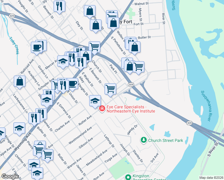 145 Church Street, Kingston PA Walk Score