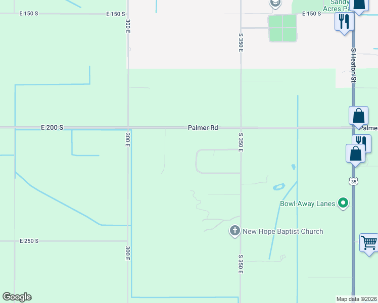 map of restaurants, bars, coffee shops, grocery stores, and more near 3360 East North Country Lane in Knox