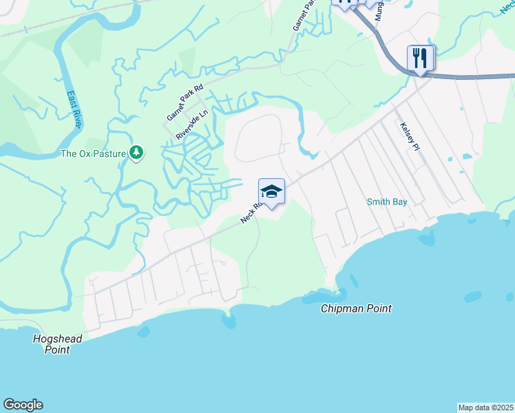 map of restaurants, bars, coffee shops, grocery stores, and more near 167 Neck Road in Madison