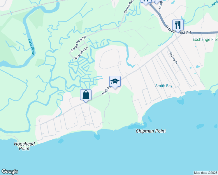 map of restaurants, bars, coffee shops, grocery stores, and more near 167 Neck Road in Madison