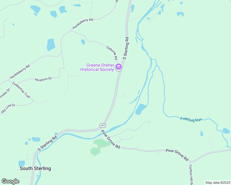 map of restaurants, bars, coffee shops, grocery stores, and more near 448 South Sterling Road in South Sterling