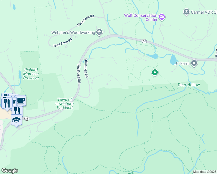 map of restaurants, bars, coffee shops, grocery stores, and more near 10 Howland Drive in Cross River