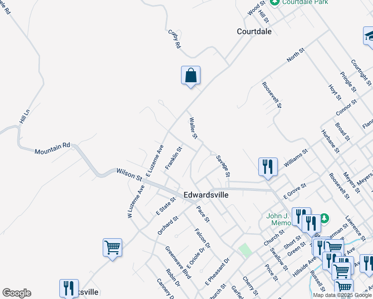 map of restaurants, bars, coffee shops, grocery stores, and more near 106 Washington St in Kingston