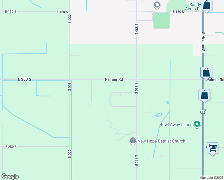 map of restaurants, bars, coffee shops, grocery stores, and more near 3360 East North Country Lane in Knox