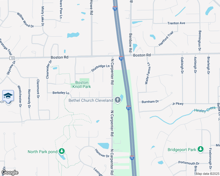 map of restaurants, bars, coffee shops, grocery stores, and more near 128 North Carpenter Road in Brunswick