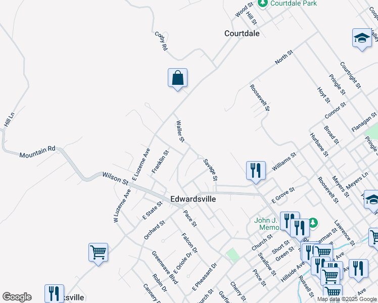 map of restaurants, bars, coffee shops, grocery stores, and more near 173 Arch St in Kingston