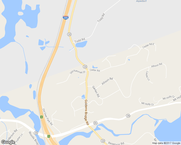 map of restaurants, bars, coffee shops, grocery stores, and more near 5 Cedar Road in Katonah