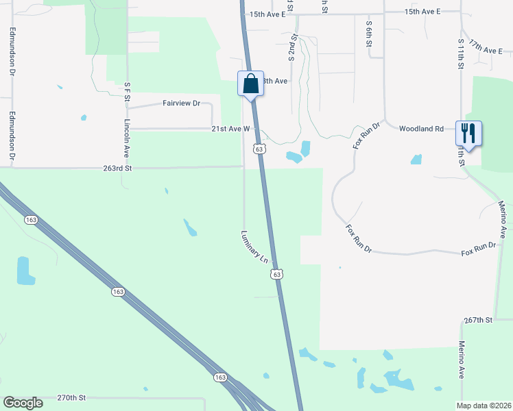 map of restaurants, bars, coffee shops, grocery stores, and more near 2639 U.S. 63 in Oskaloosa