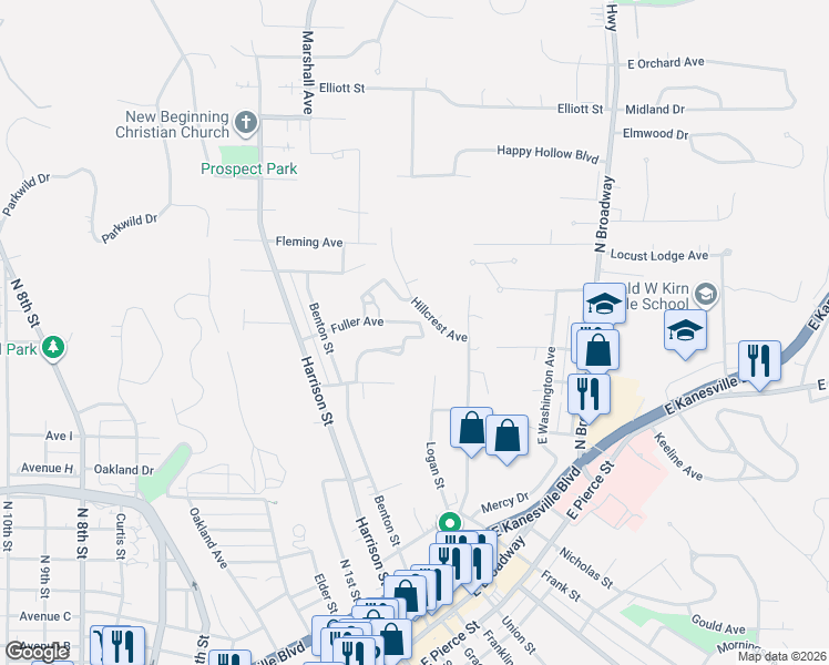 map of restaurants, bars, coffee shops, grocery stores, and more near 466 Fuller Avenue in Council Bluffs