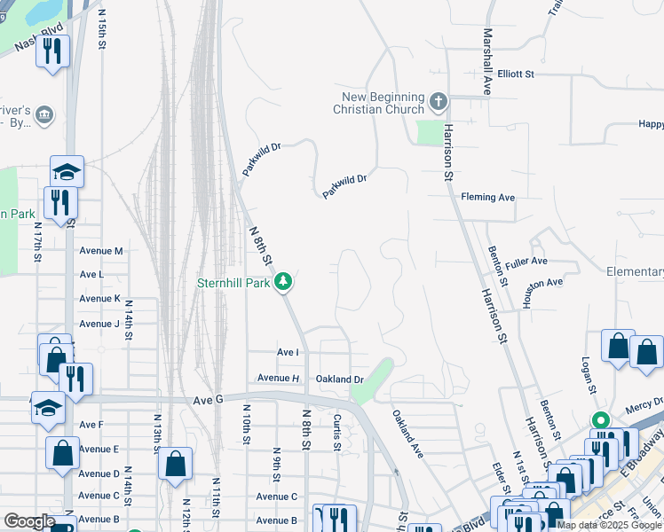 map of restaurants, bars, coffee shops, grocery stores, and more near 1212 Military Avenue in Council Bluffs