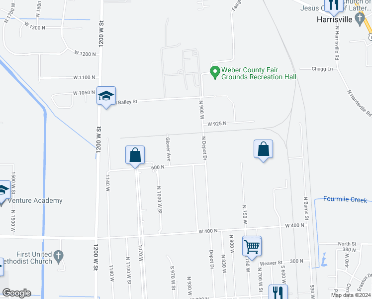 map of restaurants, bars, coffee shops, grocery stores, and more near 600 N in Ogden