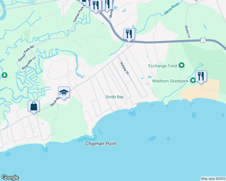 map of restaurants, bars, coffee shops, grocery stores, and more near 85 Harbor Avenue in Madison