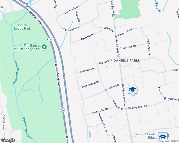 map of restaurants, bars, coffee shops, grocery stores, and more near 15 Heavenly Lane in Trumbull