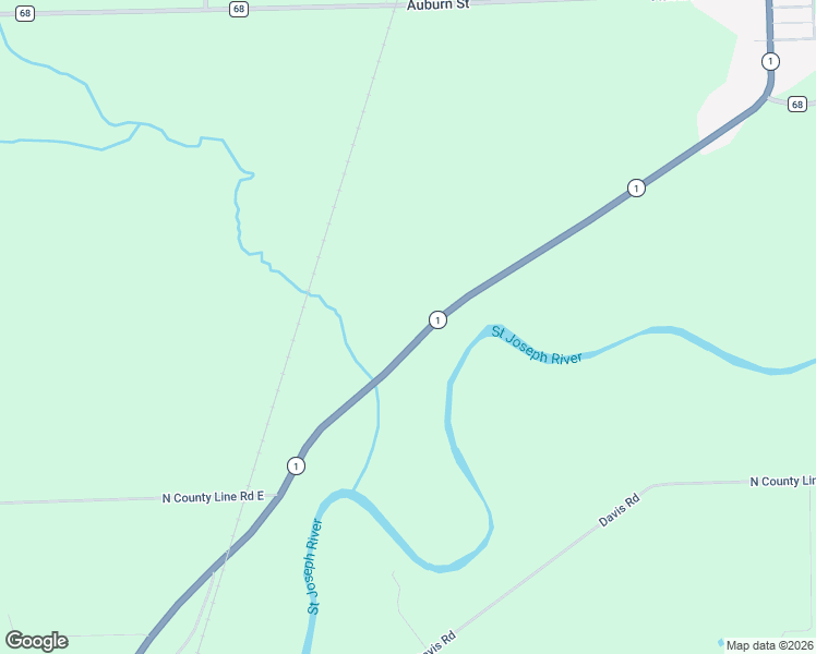 map of restaurants, bars, coffee shops, grocery stores, and more near 7202 Indiana 1 in Spencerville