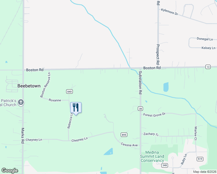 map of restaurants, bars, coffee shops, grocery stores, and more near 100 Substation Road in Brunswick