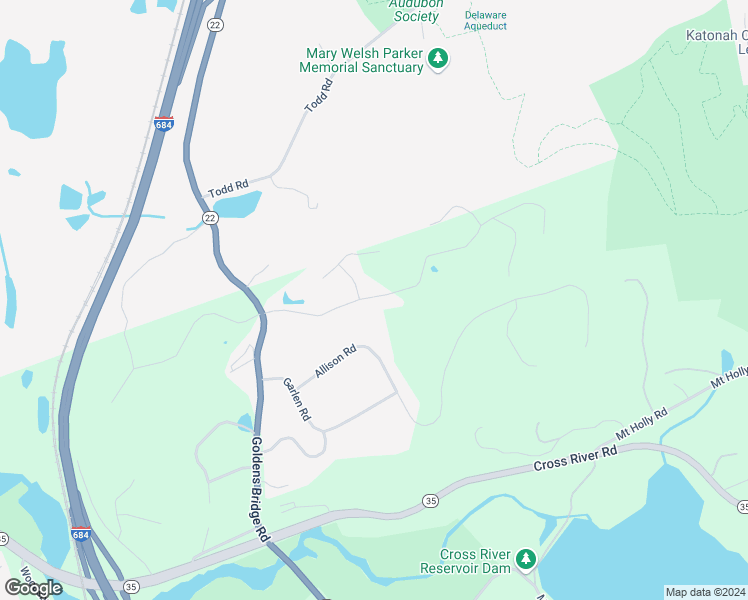 map of restaurants, bars, coffee shops, grocery stores, and more near 1 Samuel Purdy Lane in Katonah