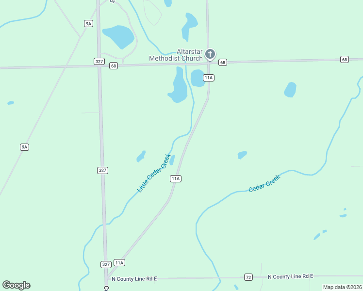 map of restaurants, bars, coffee shops, grocery stores, and more near 7036 County Road 11A in Auburn