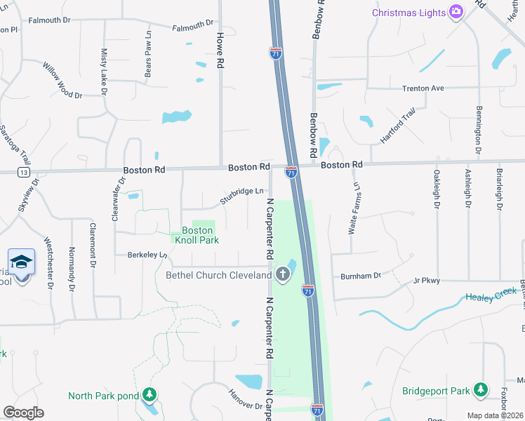 map of restaurants, bars, coffee shops, grocery stores, and more near 72 North Carpenter Road in Brunswick