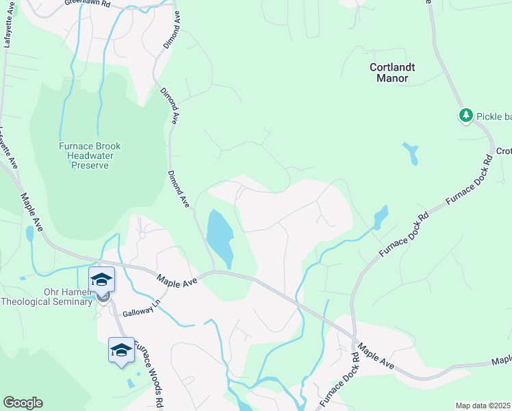 map of restaurants, bars, coffee shops, grocery stores, and more near 3 Red Oak Lane in Cortlandt