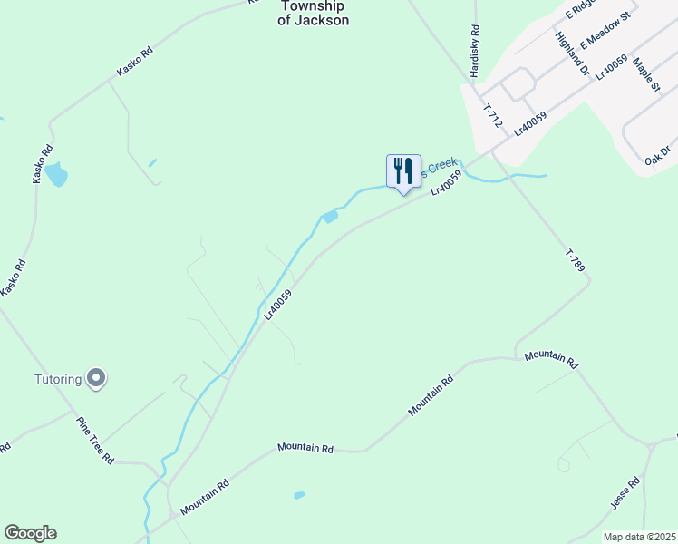 map of restaurants, bars, coffee shops, grocery stores, and more near 2155 Chase Road in Township of Jackson