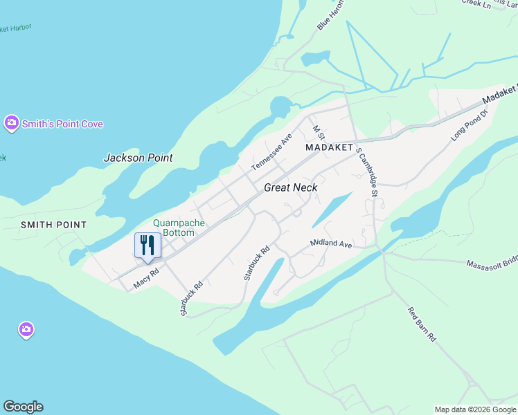 map of restaurants, bars, coffee shops, grocery stores, and more near 67 Starbuck Road in Nantucket