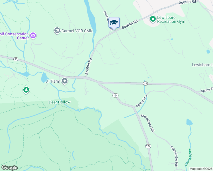 map of restaurants, bars, coffee shops, grocery stores, and more near 5 New York 124 in South Salem