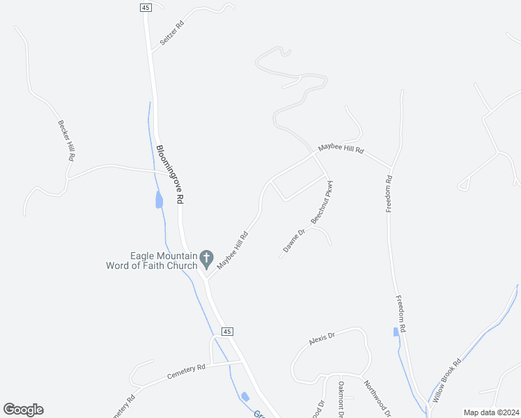 map of restaurants, bars, coffee shops, grocery stores, and more near 1700 Maybee Hill Road in Williamsport