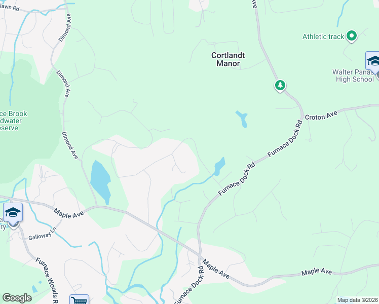 map of restaurants, bars, coffee shops, grocery stores, and more near 4 Anita Court in Cortlandt
