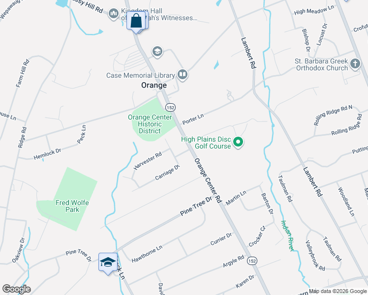 map of restaurants, bars, coffee shops, grocery stores, and more near 205 Nan Drive in Orange