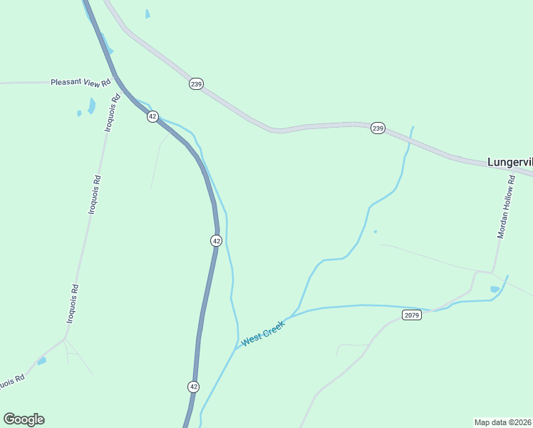 map of restaurants, bars, coffee shops, grocery stores, and more near 2652 Pennsylvania 42 in Unityville