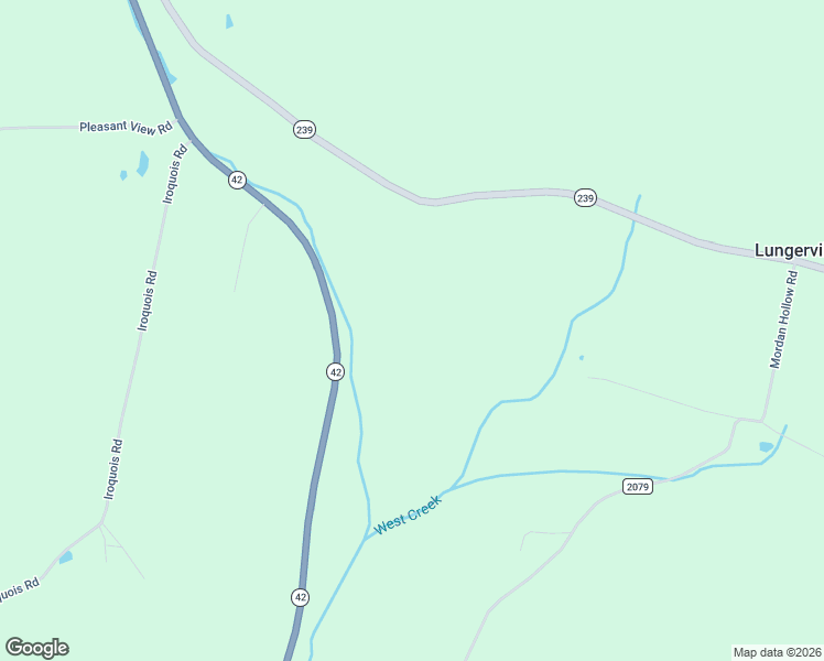 map of restaurants, bars, coffee shops, grocery stores, and more near 2652 Pennsylvania 42 in Unityville