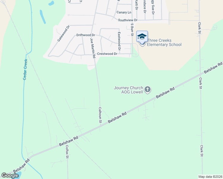 map of restaurants, bars, coffee shops, grocery stores, and more near 18902 Calhoun Street in Lowell