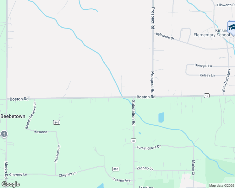 map of restaurants, bars, coffee shops, grocery stores, and more near 21516 Boston Road in Strongsville