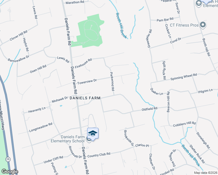 map of restaurants, bars, coffee shops, grocery stores, and more near 15 Parkwood Road in Trumbull